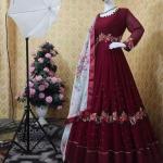 Readymade Georgette Embroidered Party Dress