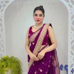 Semi Moslin Sharee with Blouse Piece